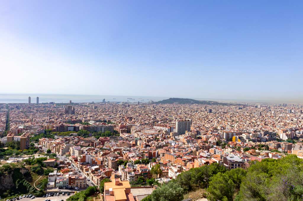 Bunkers vistas de Barcelona