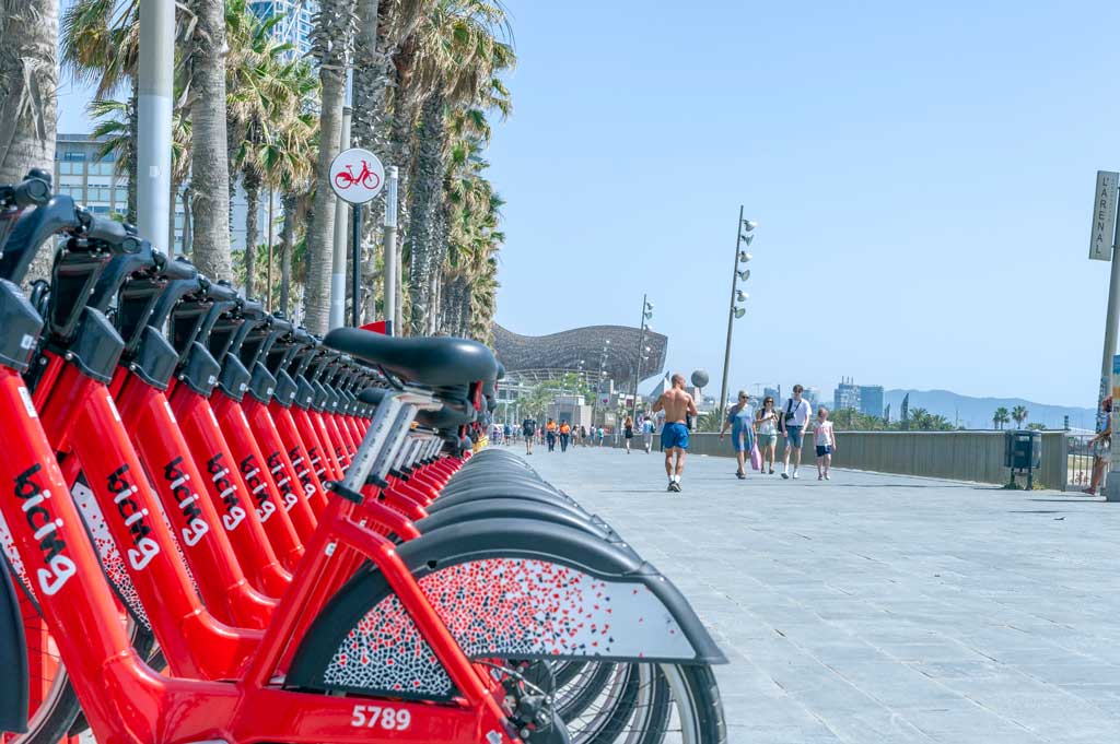 Paseo Martimo Barceloneta, alquiler de bici